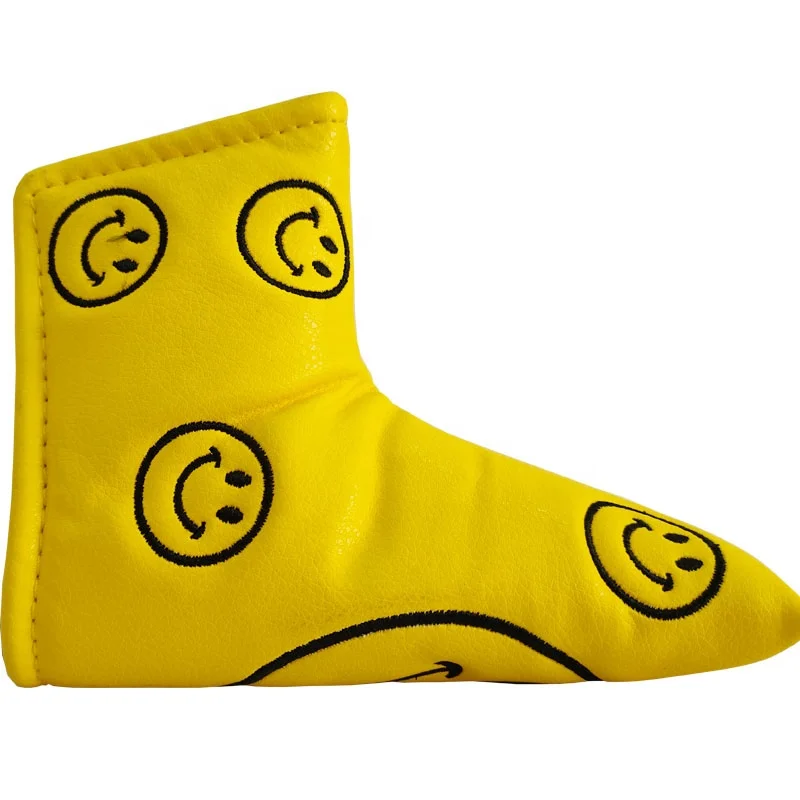 
Cheap Price Wholesale Yellow Custom PU Leather Golf Head covers 