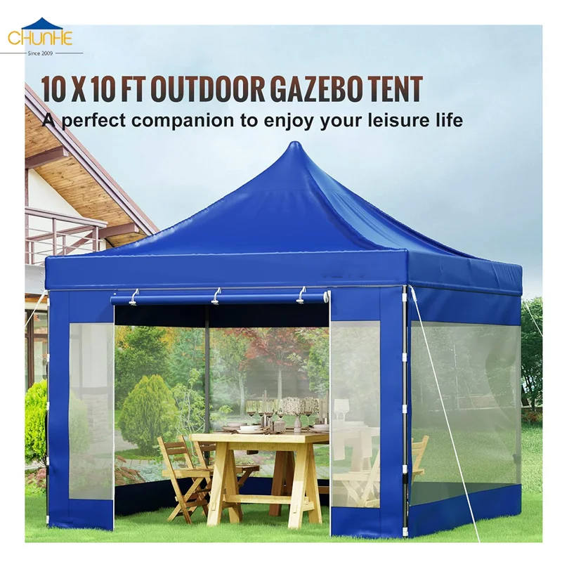 Outdoor General10*10  10*15 10*20Canonp Tent Party Wedding Automatic Folding POp Up Tents For Events