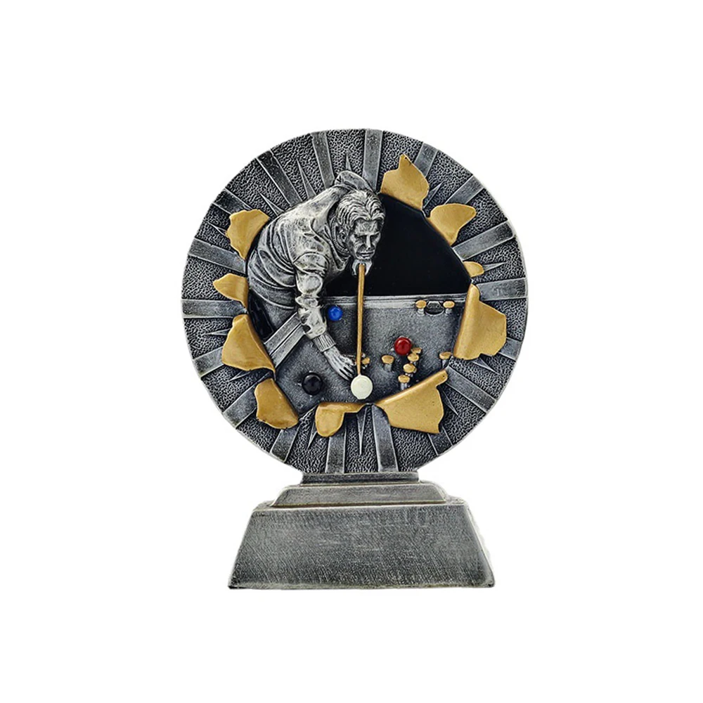 Resin Trophy Awards For Snooker Sport Fancier Thanksgiving Gift Billiards Decoration Figures