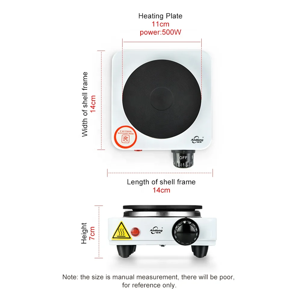 Andong 500W cheap mini electric single solid portable hot plate