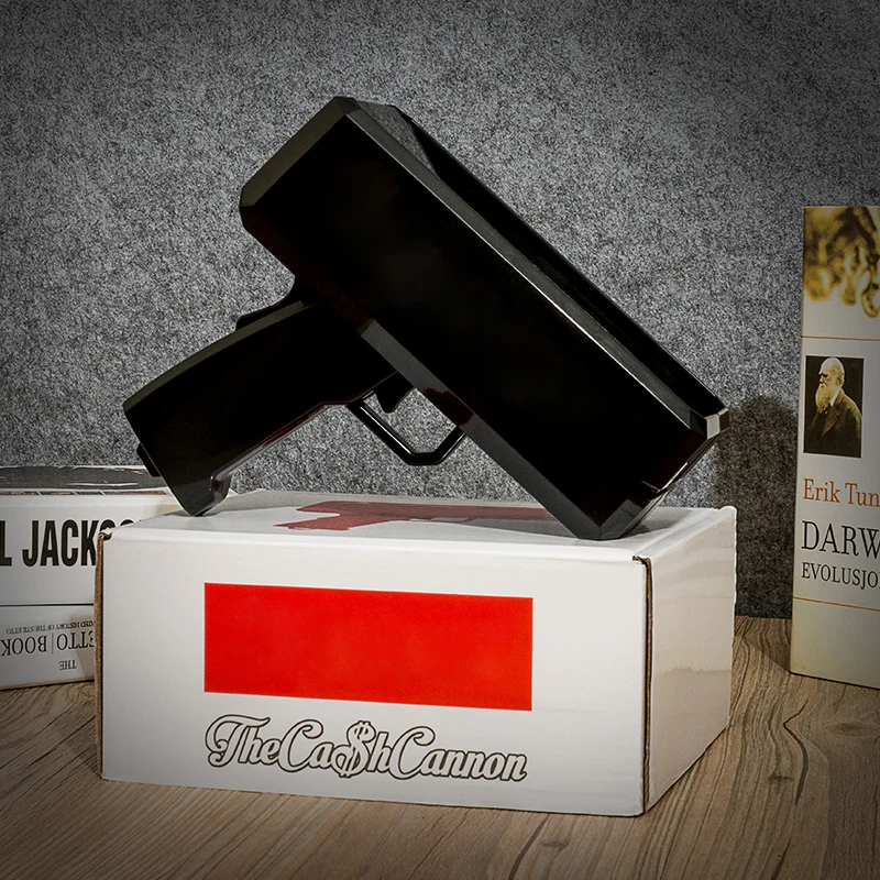 
Promotional Metallic Gold money Spray Gun OEM LOGO Color Cash Cannon Money Gun gold plated Chrome Gold Money Gun/ 