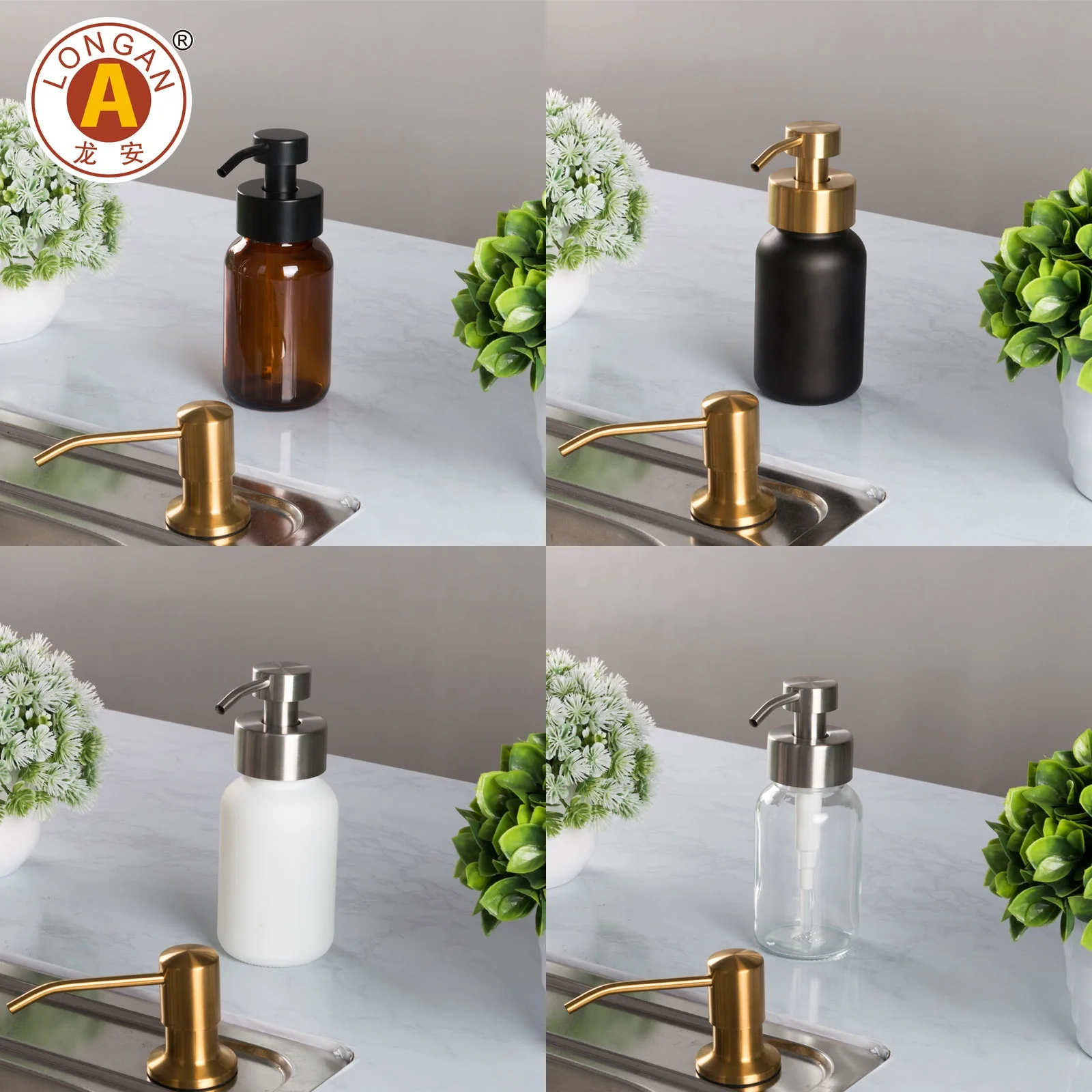 Hot Style Competitive Low Price Empty Clear Glass Bottle Cream Airless Dispenser Set Lotion Container With Pump Dispenser