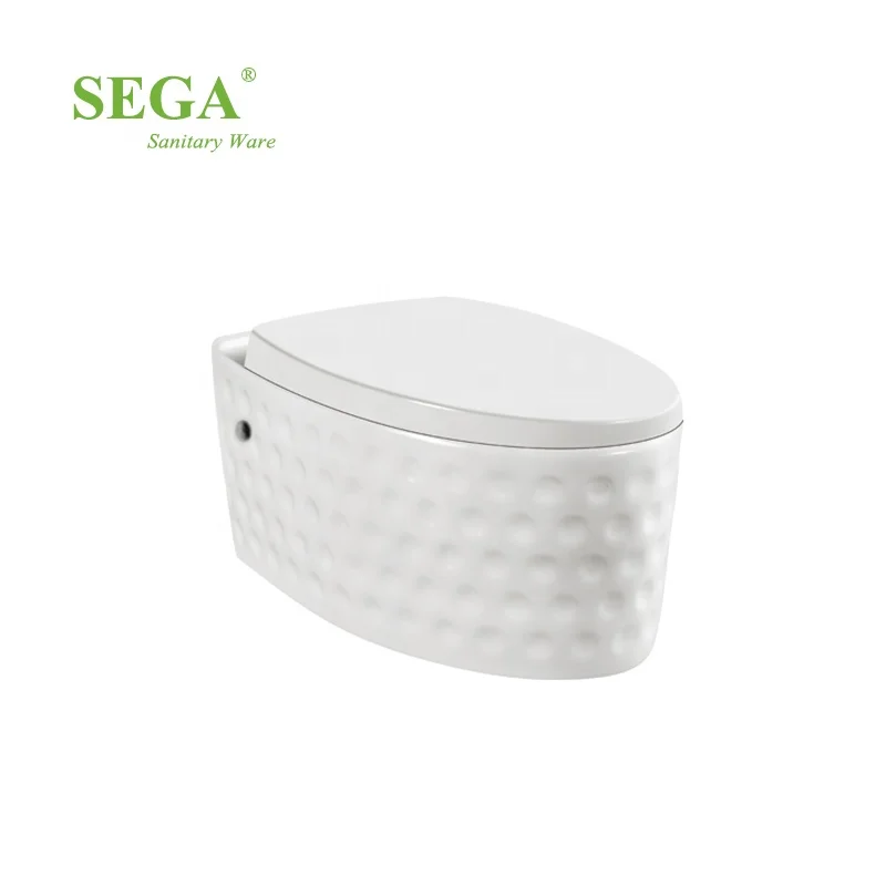High Quality of Wc Wall Hung Wc Toilets Toilet for Bathroom Rose Gold Modern Seat Cover White Ceramic Round Wall Mounted toilet