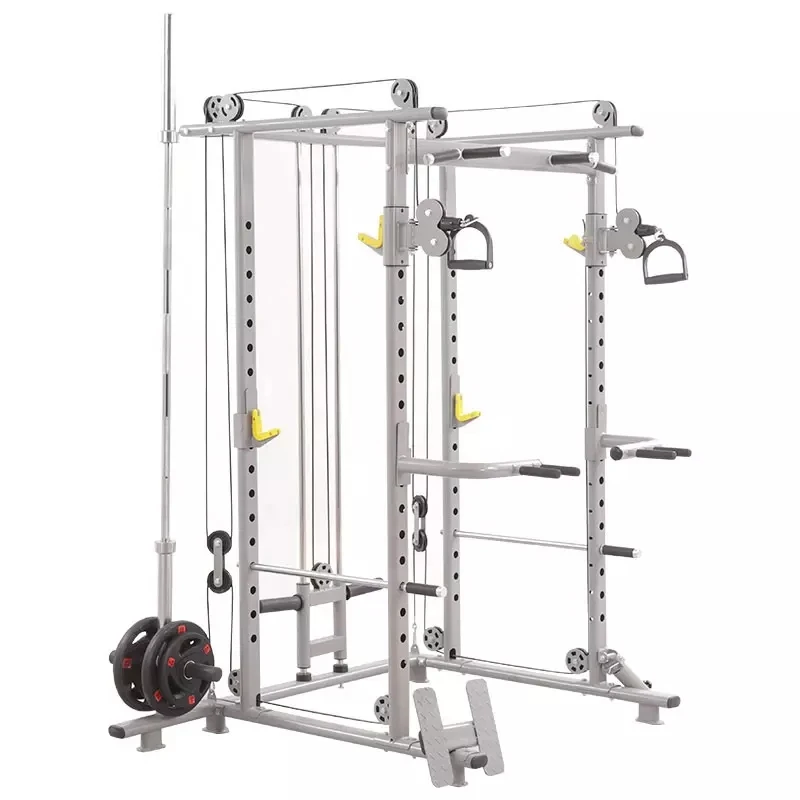 Multifunctional Weightlifting Power Rack With Pulley System Home Gym Equipment Squat Rack