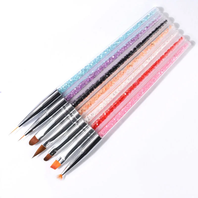 MEETNAIL 7 pcs Nail Art Brushes Set Gel Polish Nail Art Design Pen Painting Tools  Nail Art Liner Brush for Salon at Home