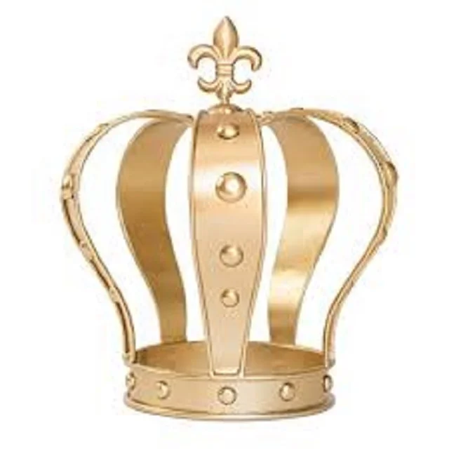 Gold Powder Coated Crown Latest Best Top Quality Fancy Wholesale Modern Unique Crown For Selling Item