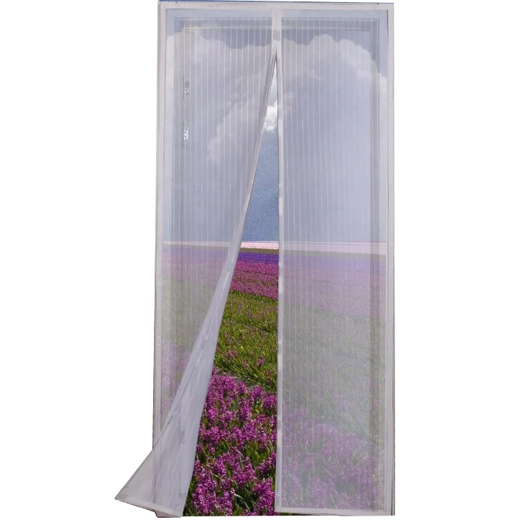 Hands-free Magnetic Polyester Mosquito Net Screen Door.jpg