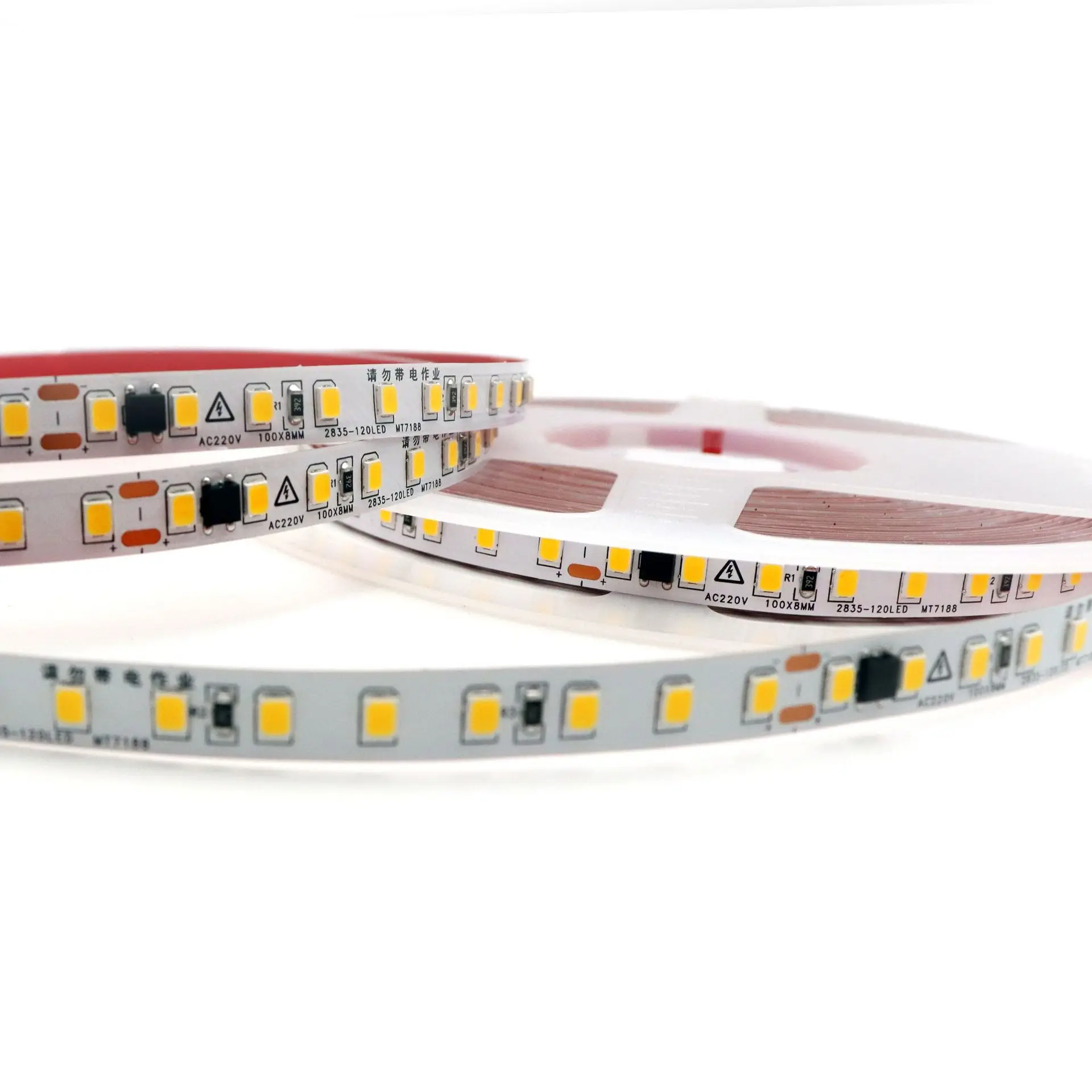 Manufacturer supply Indoor led lighting rope lamp 8mm SMD2835 chip cheap price household white 220v led strip light