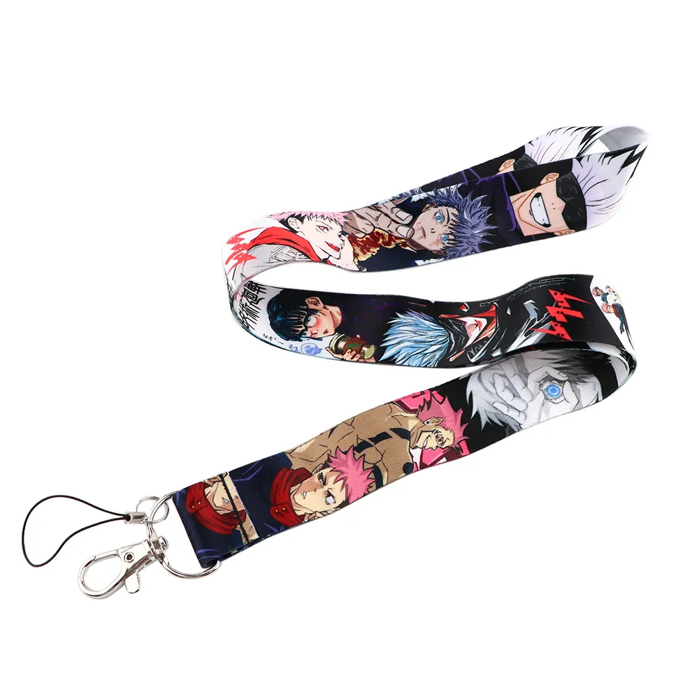 4 Style Anime Jujutsu Kaisen Keychain Detachable Work Pass Phone Lanyard Keychain