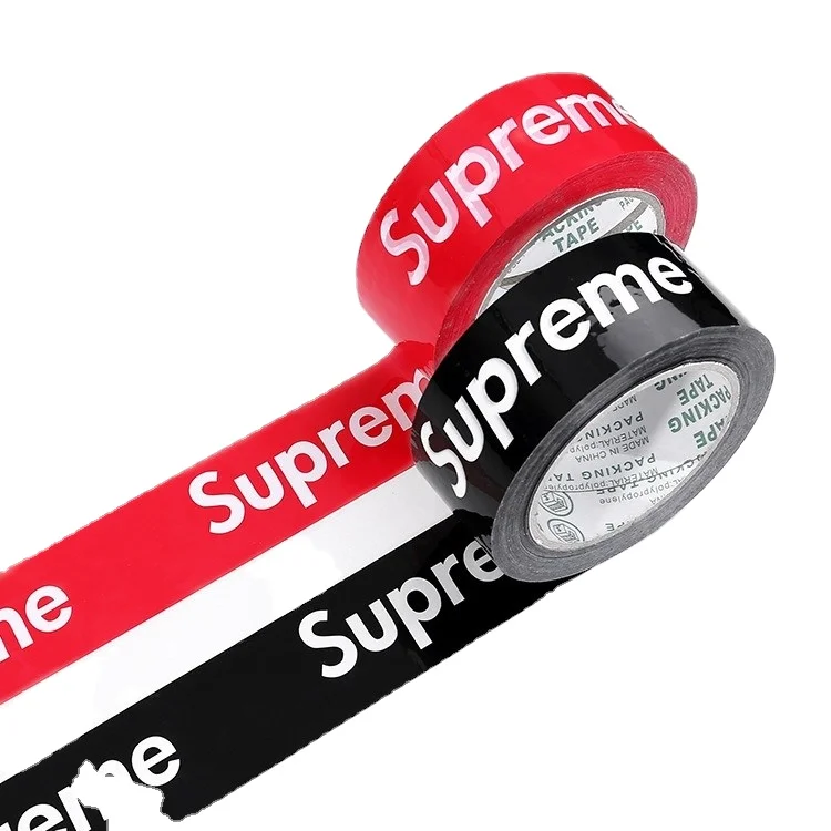 Bopp упаковочная лента с логотипом на заказ, рулоны, акриловая односторонняя многоцветная водонепроницаемая клейкая лента, печать