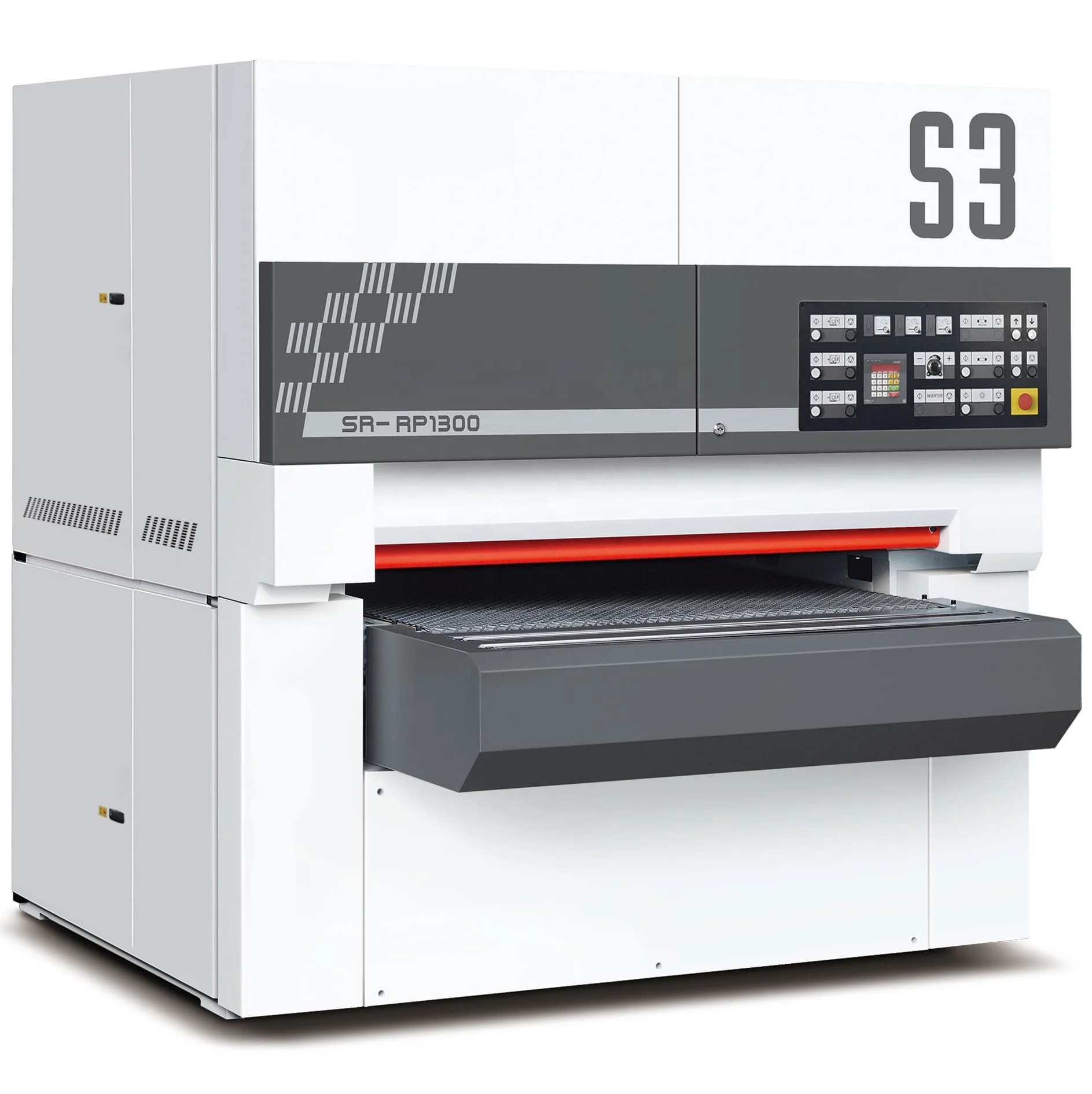 Patent Multifunction Planer Sander Wide Belt Sanding Machine with Helical Planer Cutter