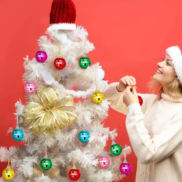 Hot Sale Wedding Home Christmas Foam Planter Color Ornament Giant Small Decorations Mini Mirror Disco Ball