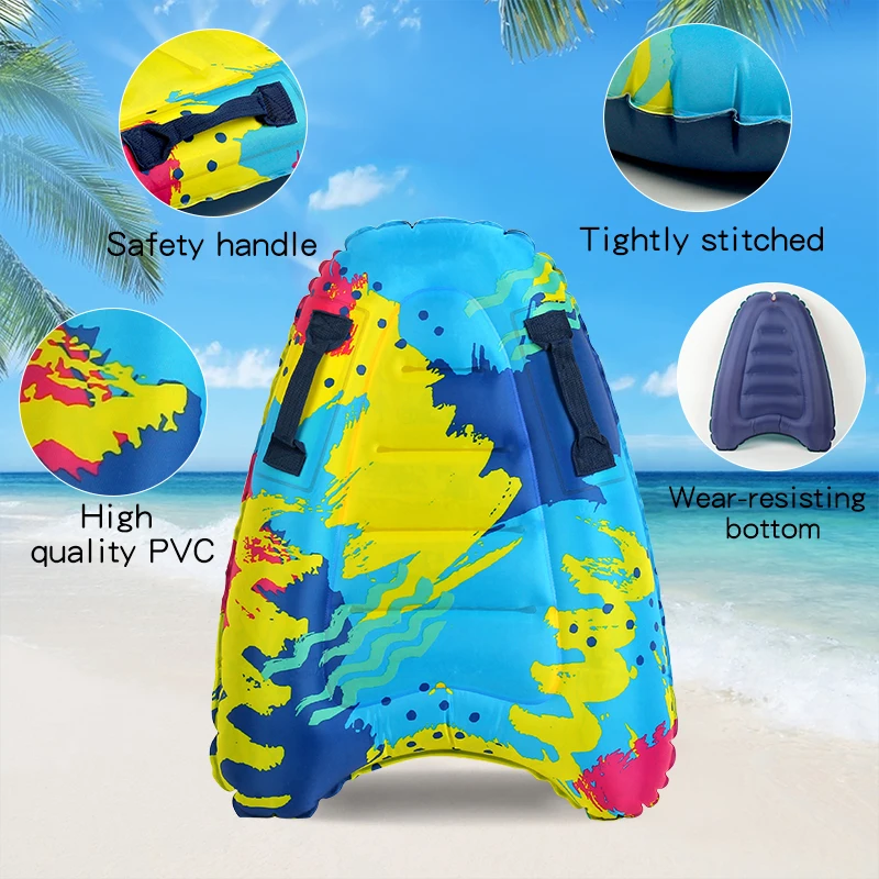 70*52*15Cm Portable Inflatable Buoyancy Surfboard With Handles Summer Water Sports Floating Surfboard Toys For Kids