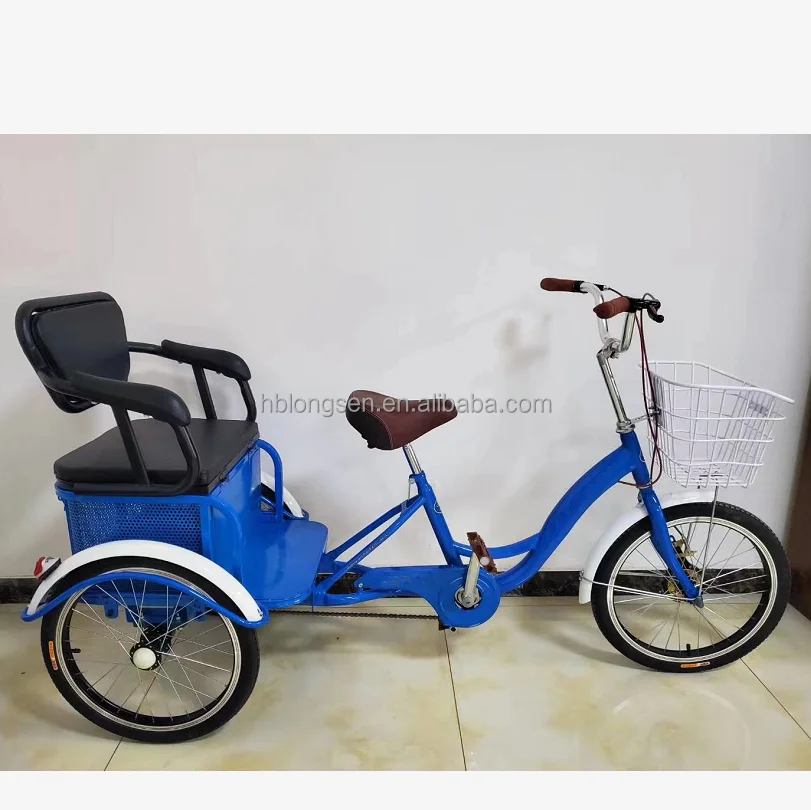 Manual Electric Tricycle Family Double Adult Pedal Small Passenger And Cargo Dual Use To Pick Up Children Battery Car