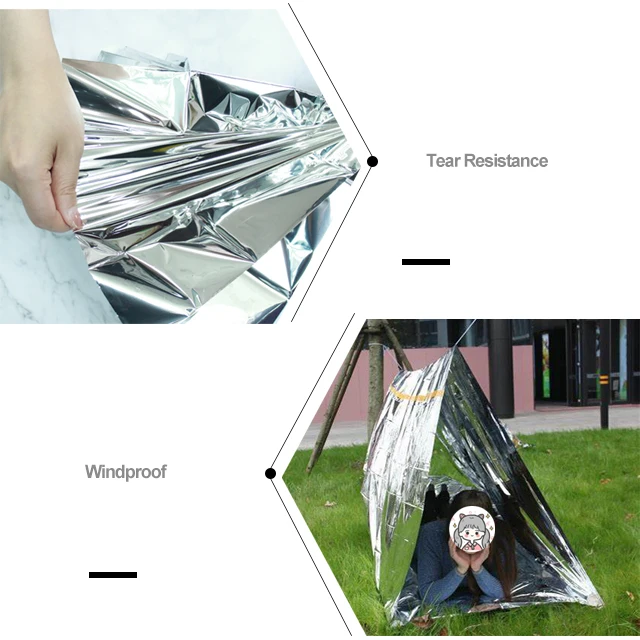 Палатка для аварийного выживания 2 человека фольгированная палатка кемпинга и походов