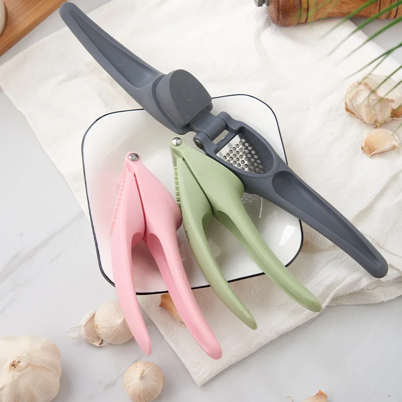 Home Kitchen High Quality New Upgraded Manual Gadgets Stainless Steel Garlic Press