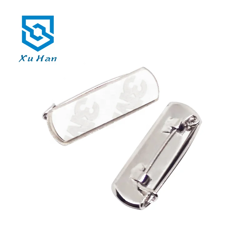 Wholesale high quality metal chest safety pin with double-sided adhesive tape