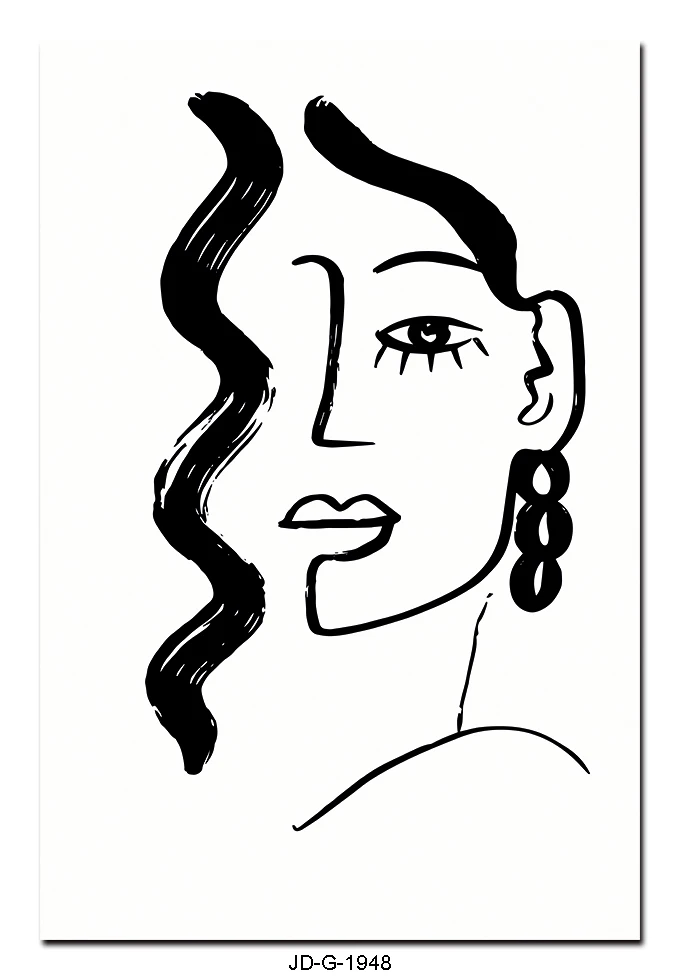 Оригинальный постер в скандинавском стиле для домашнего декора гостиной простой абстрактный портрет современная картина Художественная печать на холсте настенная живопись