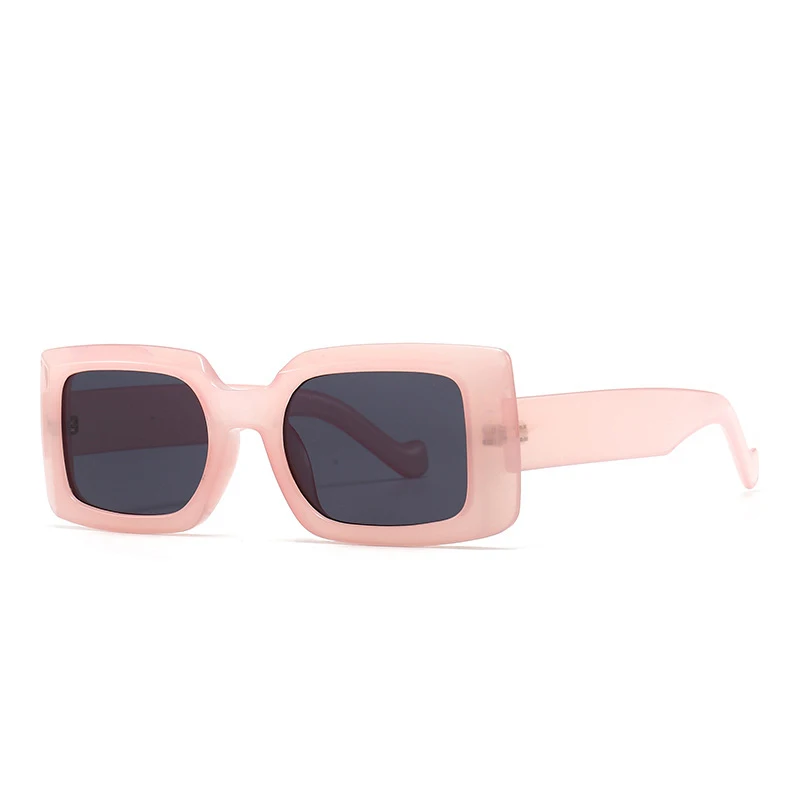  86386 Newest trendy sunglasses custom logo retro vintage thick frame small rectangle sunglass 2021 for women