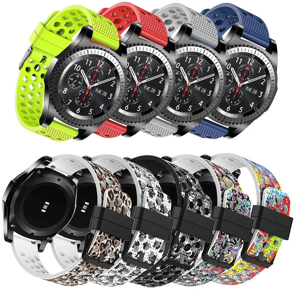 ShanHai 22mm Bands for Gear S3 Frontier / Classic Watch Silicone Bracelet, Sports Silicone Band Strap Replacement Wristband