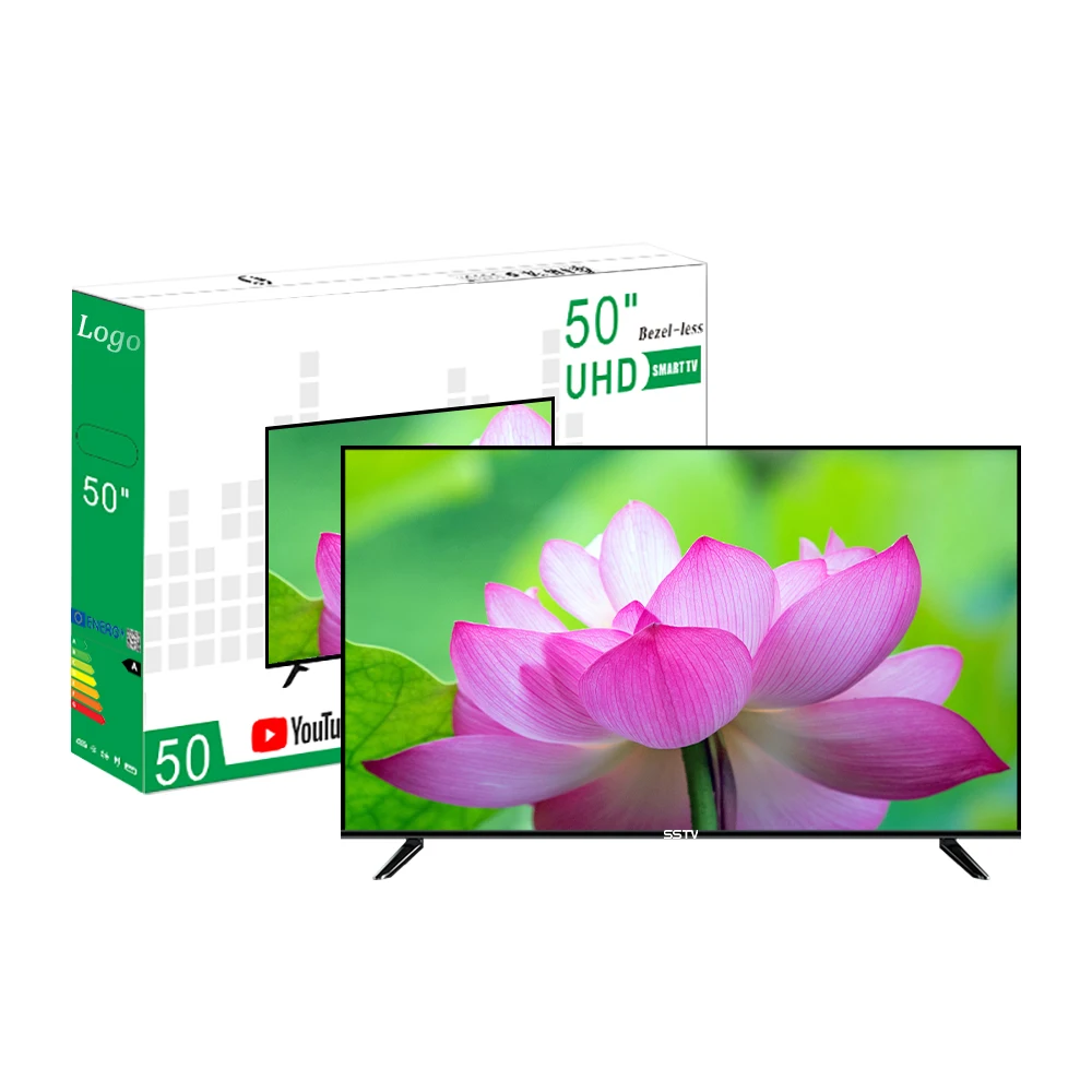 Wholesale 50 Inch UHD 4K LED Tv Television Flat Screen Tv 50 Inch Smart Tv