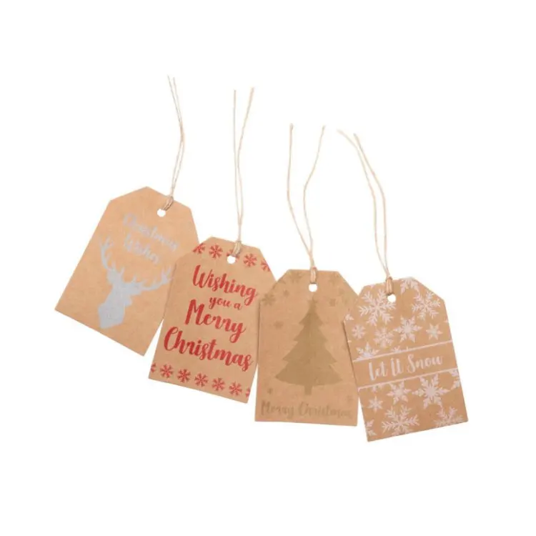Новейший бесплатный дизайн на заказ, Рождество, день рождения, свадьба, бумажные подарочные бирки, открытка с собственным логотипом