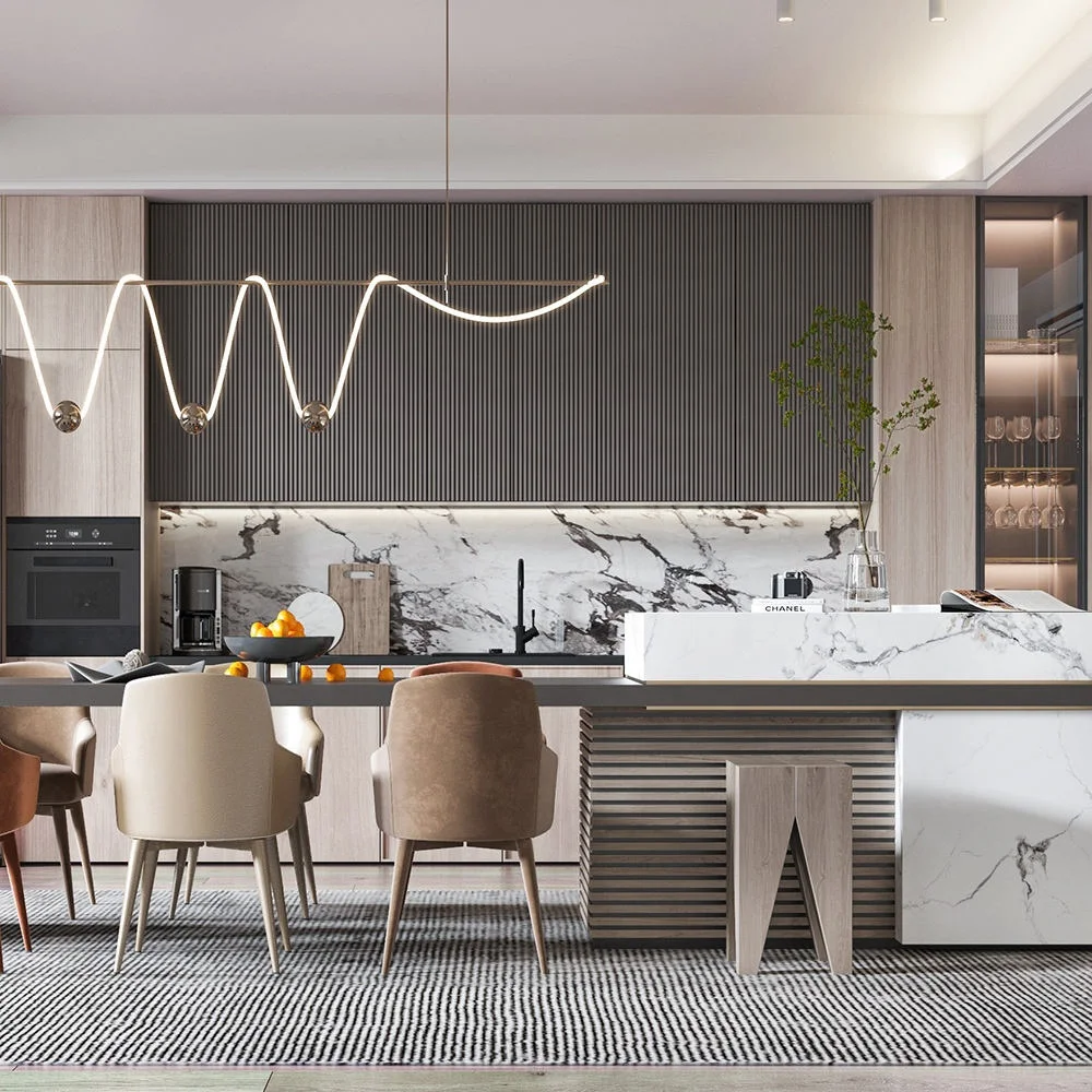 European smart modular cupboard wood full modern design uv melamine mdf standing kitchen cabinet set with sink