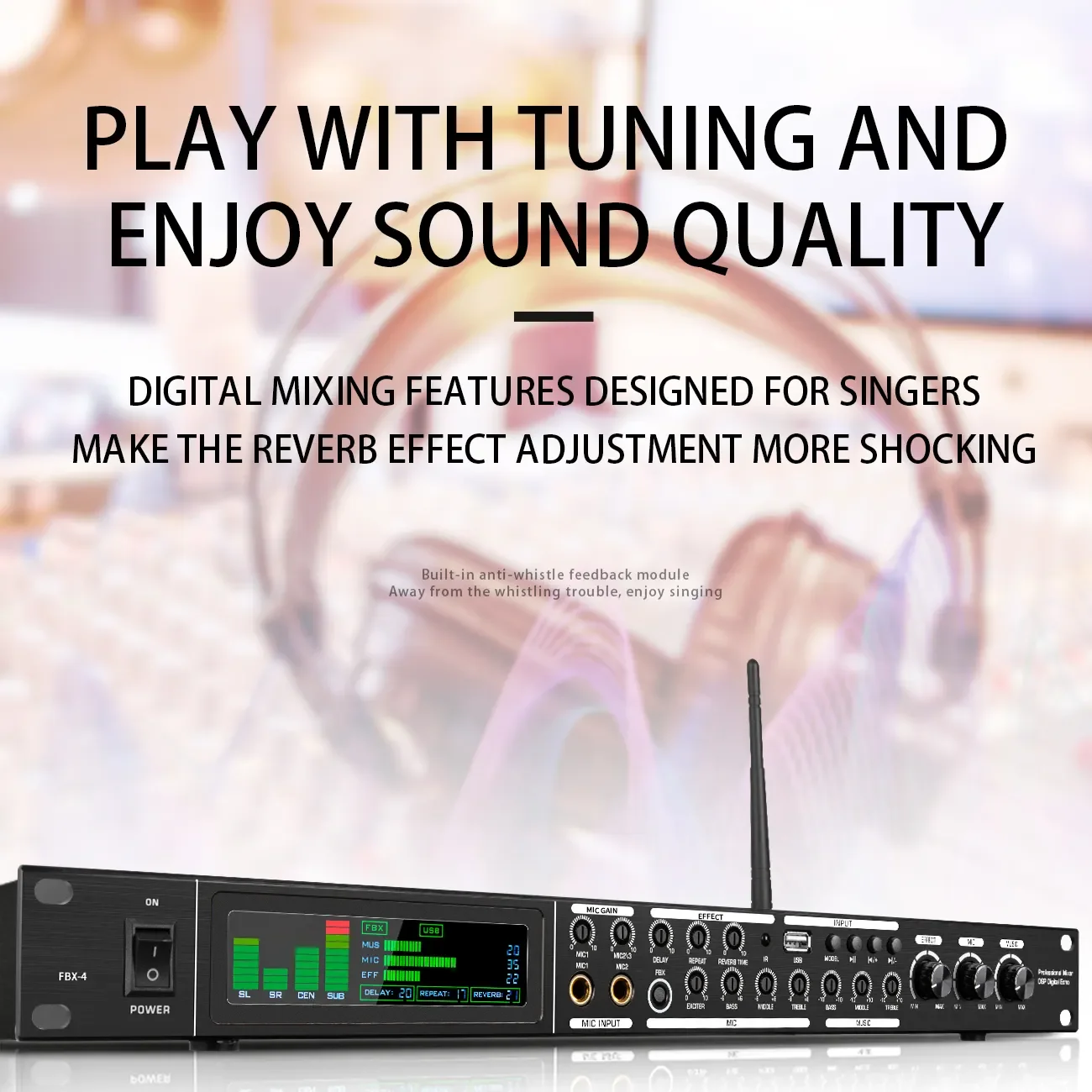 FBX-4 Stage Performance dj Equipment Effect Sound Professional Digital Speaker Audio DSP Processor