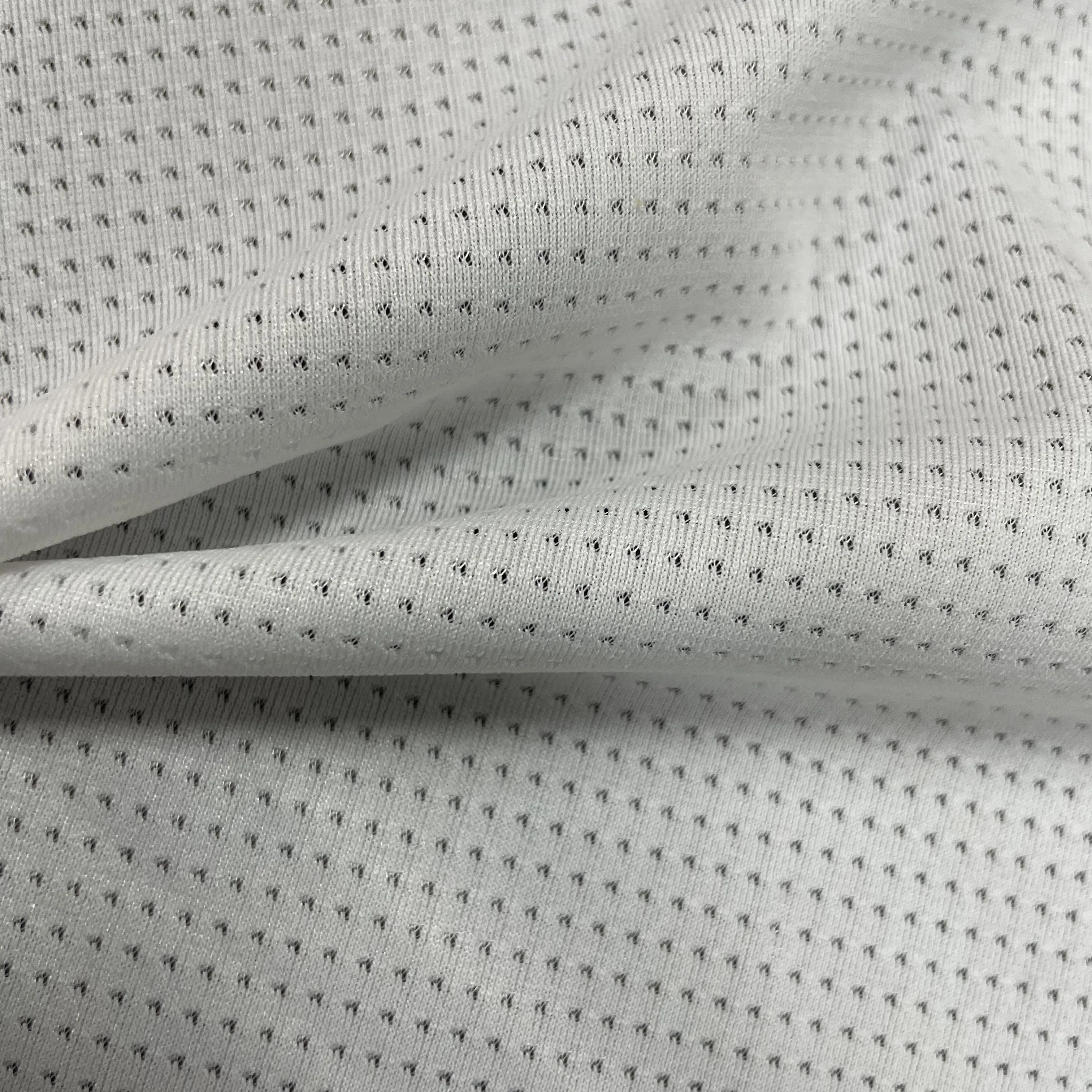 95%polyester 5%spandex  knit breathable wicking bird eye mesh activewear eyelet birdeye cycling jersey fabric for sportswear gar