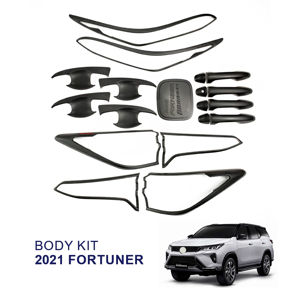 Wholesale Auto Exterior Accessories Door Handle Covers Body Trim Car Chrome Kits Full Combo Set for Toyota Fortuner 2021