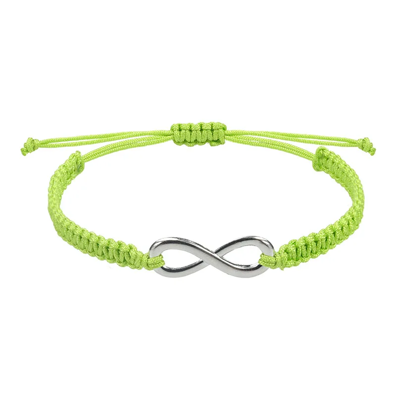 Chinese Knot String Infinity Symbol Lucky Color Rope Bracelet Adjustable Bracelet DIY Infinity Charm Bracelet