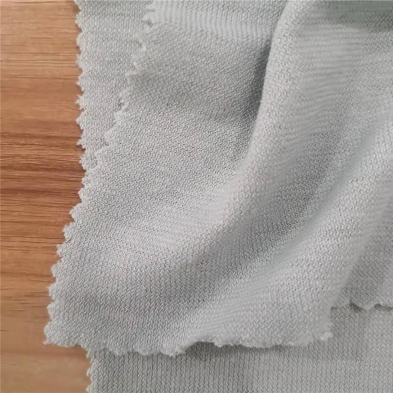 Natural hemp organic cotton jersey fabric