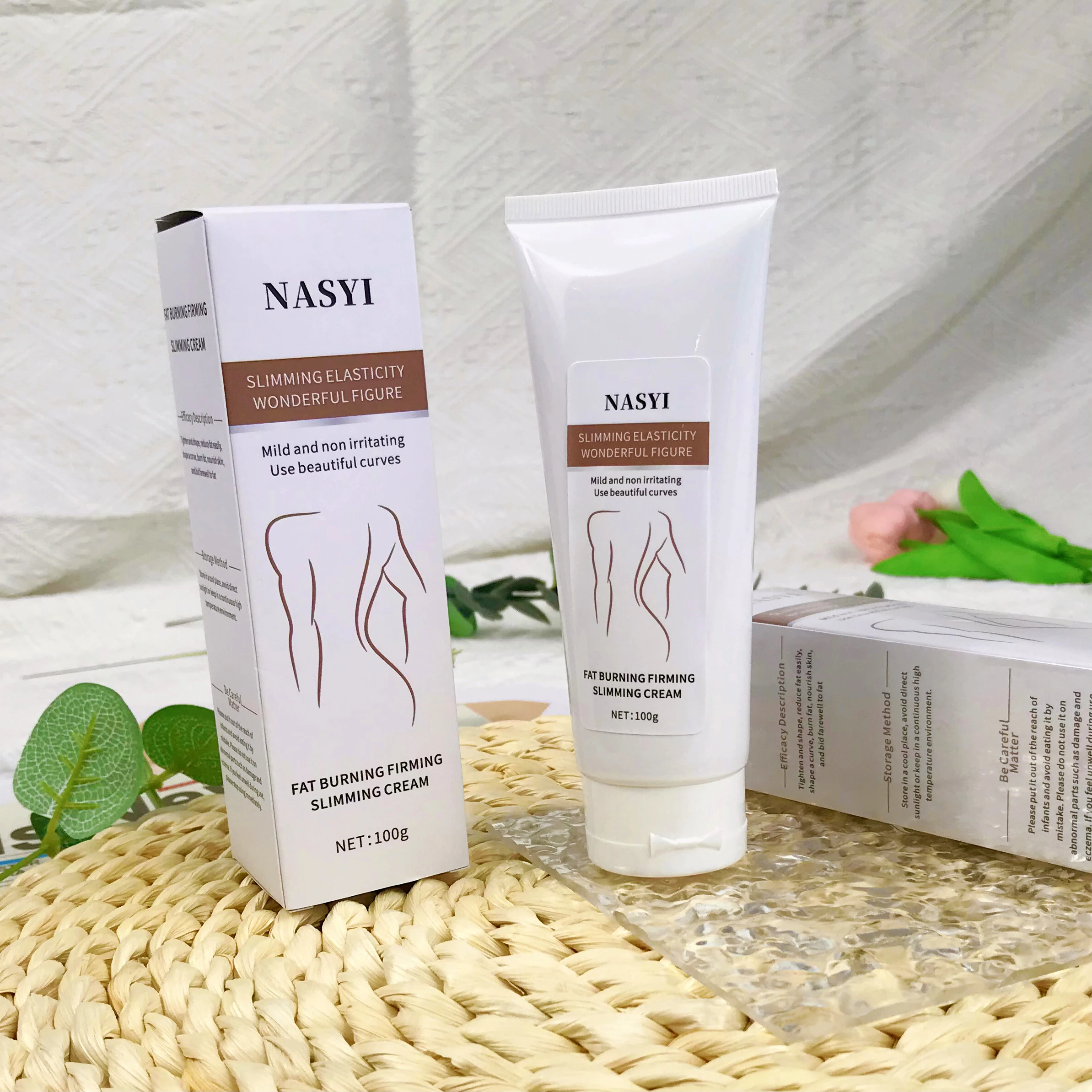 NASYI Private Label Slimming Cream Firming Shaping Belly Sculpting Body Cream Massage Oil Body Slimming Cream 100g