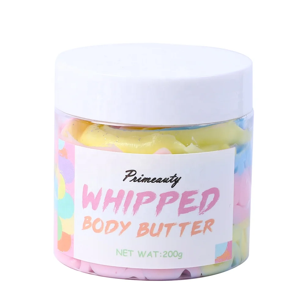 New Arrived Body Skin Lightening Moisturizing Nourishing Natural Organic Colorful Ice Cream Fruit Rainbow Whipped Body Butter