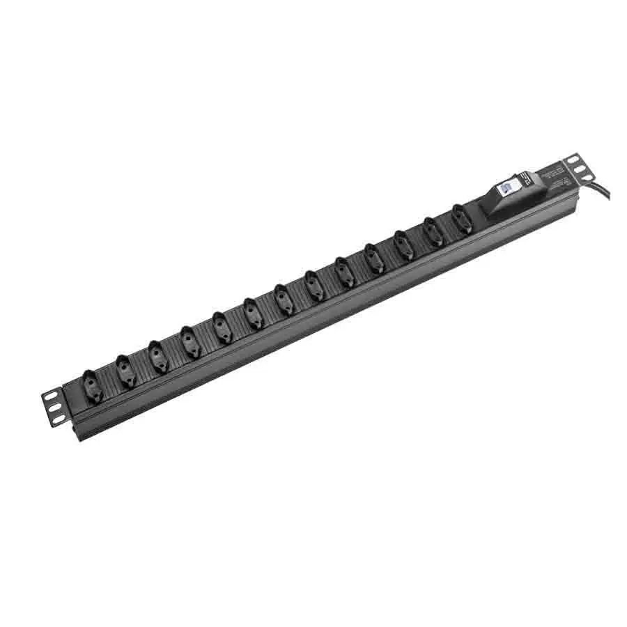 19inch 16 ways Swiss series PDU with Aluminum shell