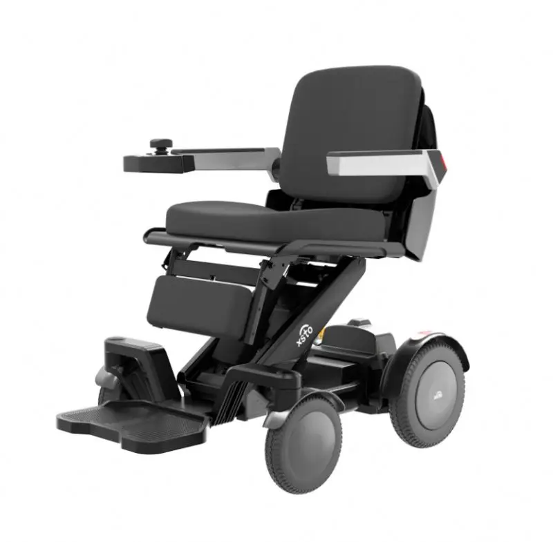 Foldable Power Wheelchair For Disabled Lightweight Travel All Terrain Electric Mobility Solution Electrical Control Joystick