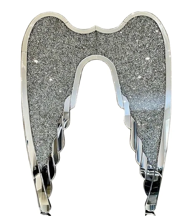 Guanding Wholesale Factory Direct Classic Crushed Diamond Mirrored Console Table with Wall  Mirror Set