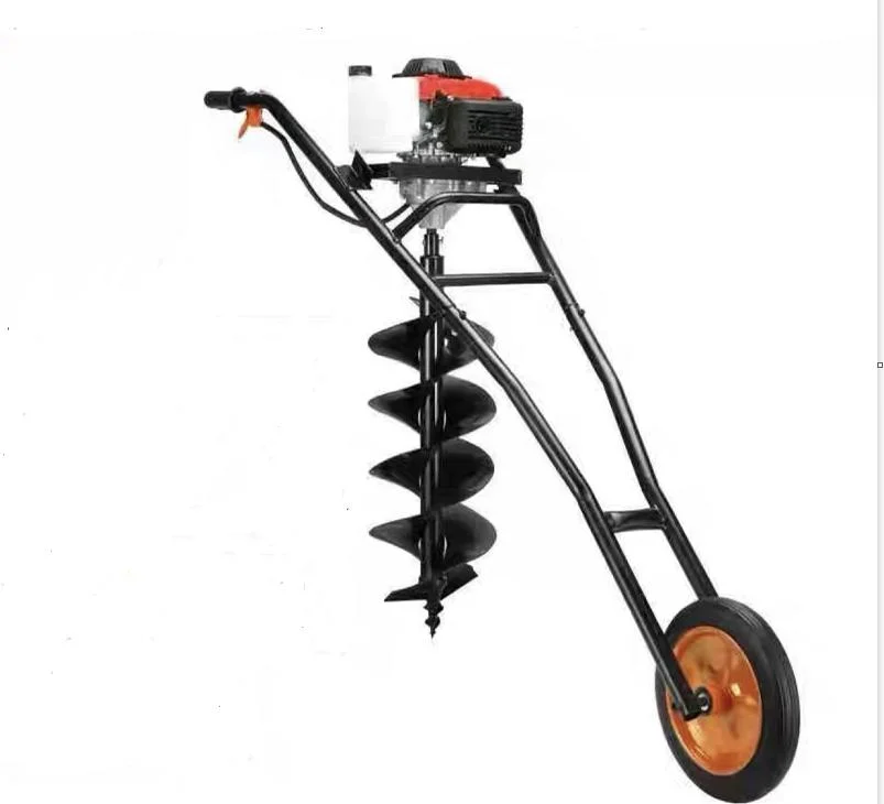 trolley type 2 stroke gasoline earth auger drill