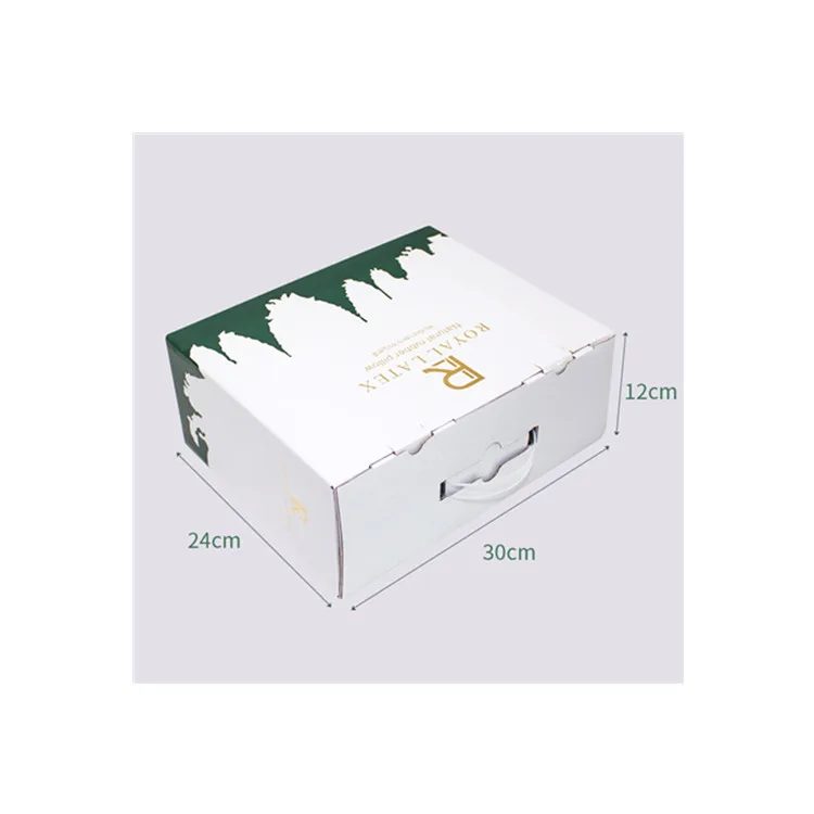 
Corrugated Kraft Boxes Custom Printed Paper Box Packaging with handle 