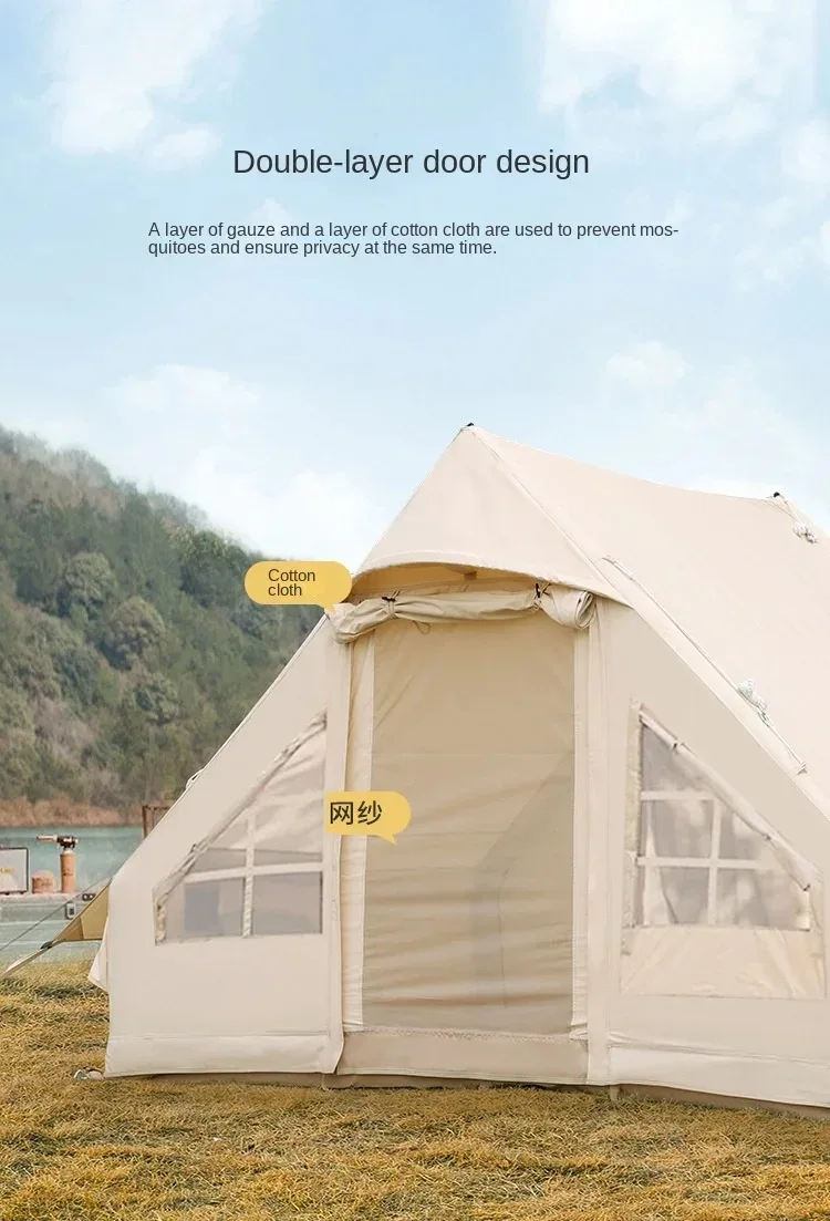 Factory custom wholesale Oxford Waterproof Camping Hotel Arabian Tent 3-4/5-8 People Family Party luxury Cabin Inflatable tent