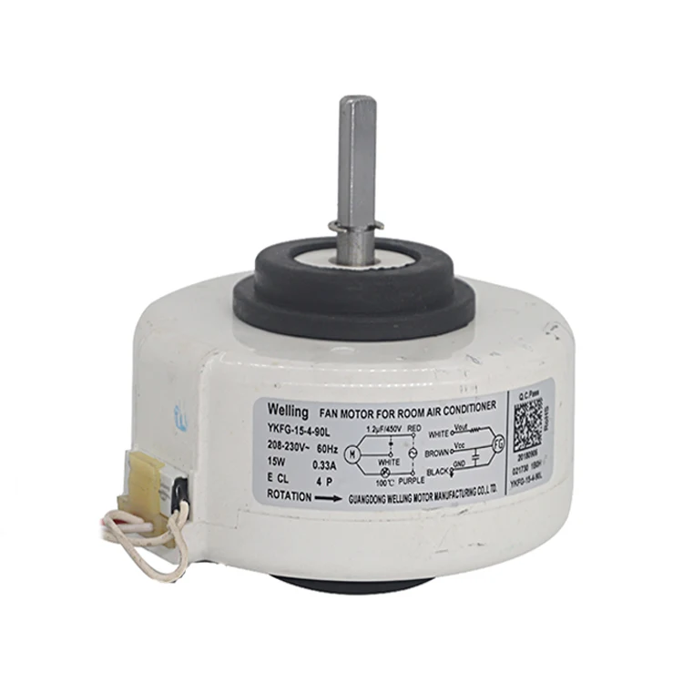 Welling YKFG-15-4-90L shaded pole fan motors frequency conversion air conditioning plastic fan motor for L G  Sam sung equipment