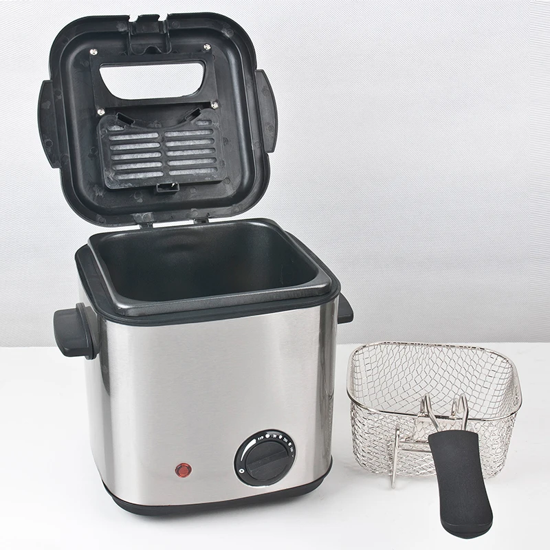 Premium Stainless Steel Small Mini Electric Oil Deep Dryer Fryer 1.5L with Basket 220V 120V for Sale