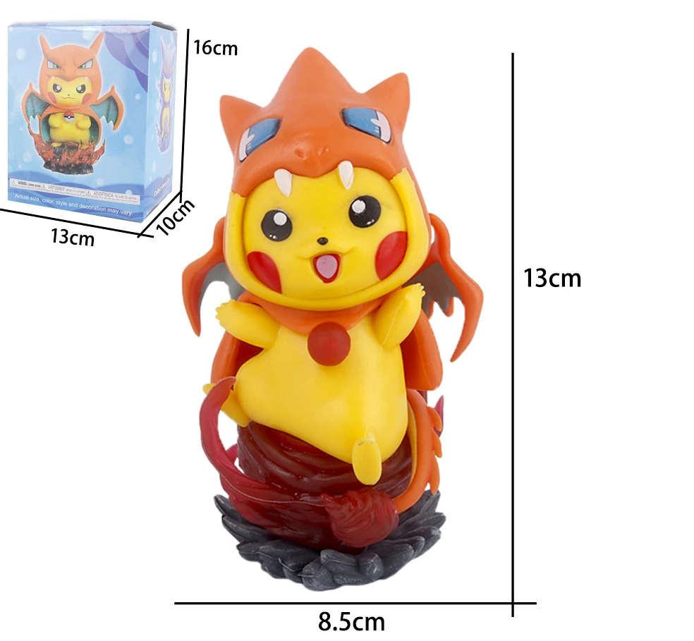 12 см Pokemoned Pickachu Косплей Милая аниме фигурка для коллекции украшения модели игрушки
