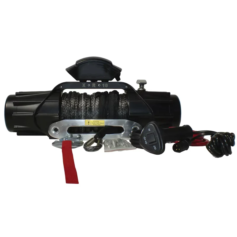 12v 6000lbs Boat Trailer Winch with Remote Synthetic Rope