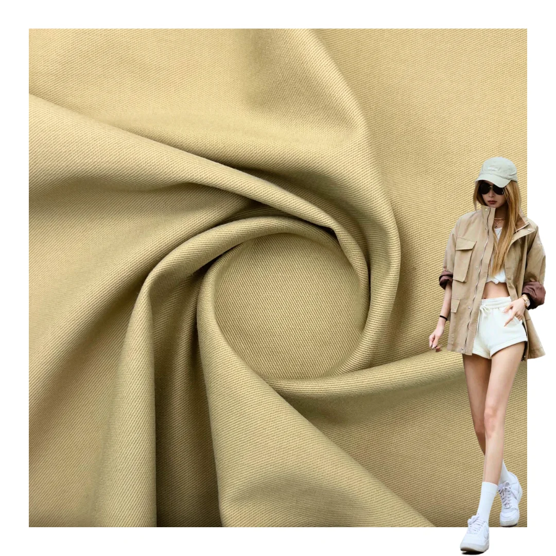 Recycled fabric Lycelle 49 cotton Tencel Polyester fabrics for men Fall coat wind cheater Higher Quality Woven Textile