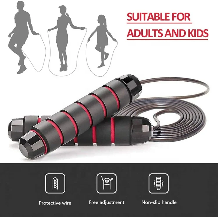 For Aerobic Exercise Fat Loss Workout Adjustable Jump Rope And Memory Foam Handle Skipping Rope