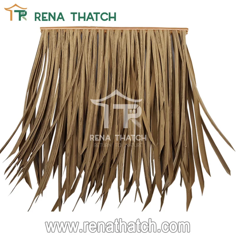 Anti-UV cheapest synthetic thatch, artificial thatch roof tiles