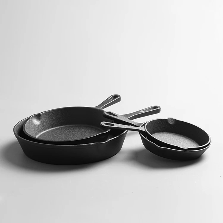 Оптовая 10 - 30 см Китайская традиционная стальная кастрюля Skillet без покрытия для приготовления стейков