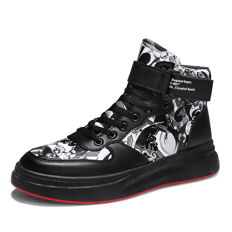 High quality autumn high help Beijing opera mask sports and leisure tide shoes Chinese style fashion street personality shoes