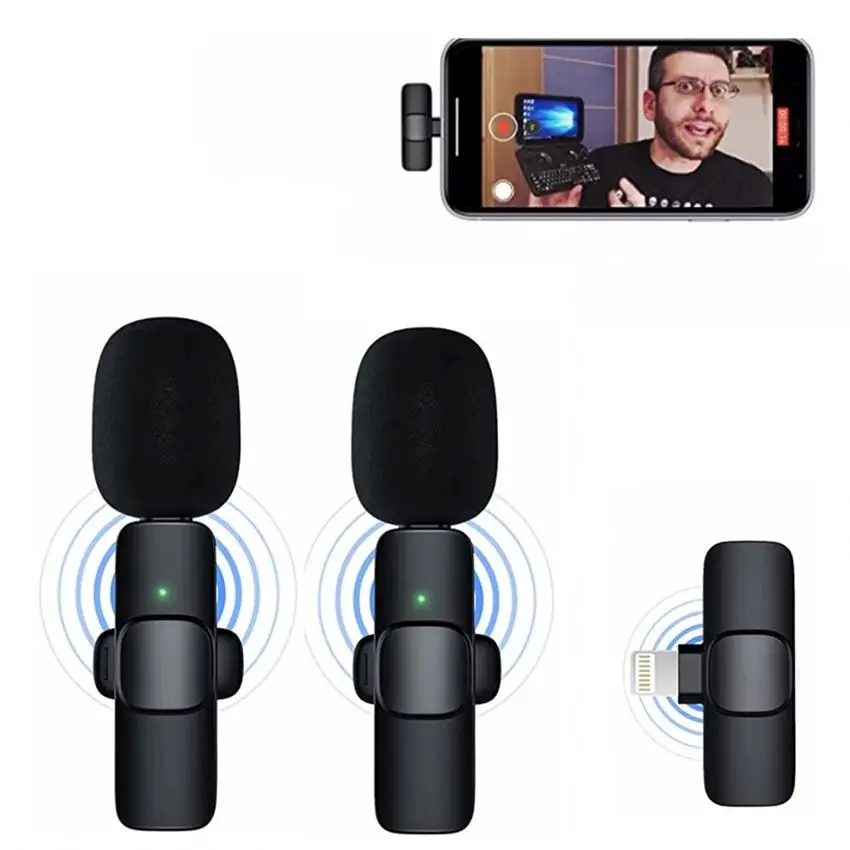 K1414 Wireless Microphone Portable Audio Video Recording Mic For Live Game Wireless Mobile Phone Camera